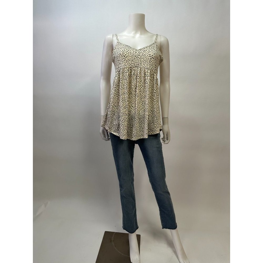 Spice Rose White Animal Print Sleeveless Tank Top Blouse